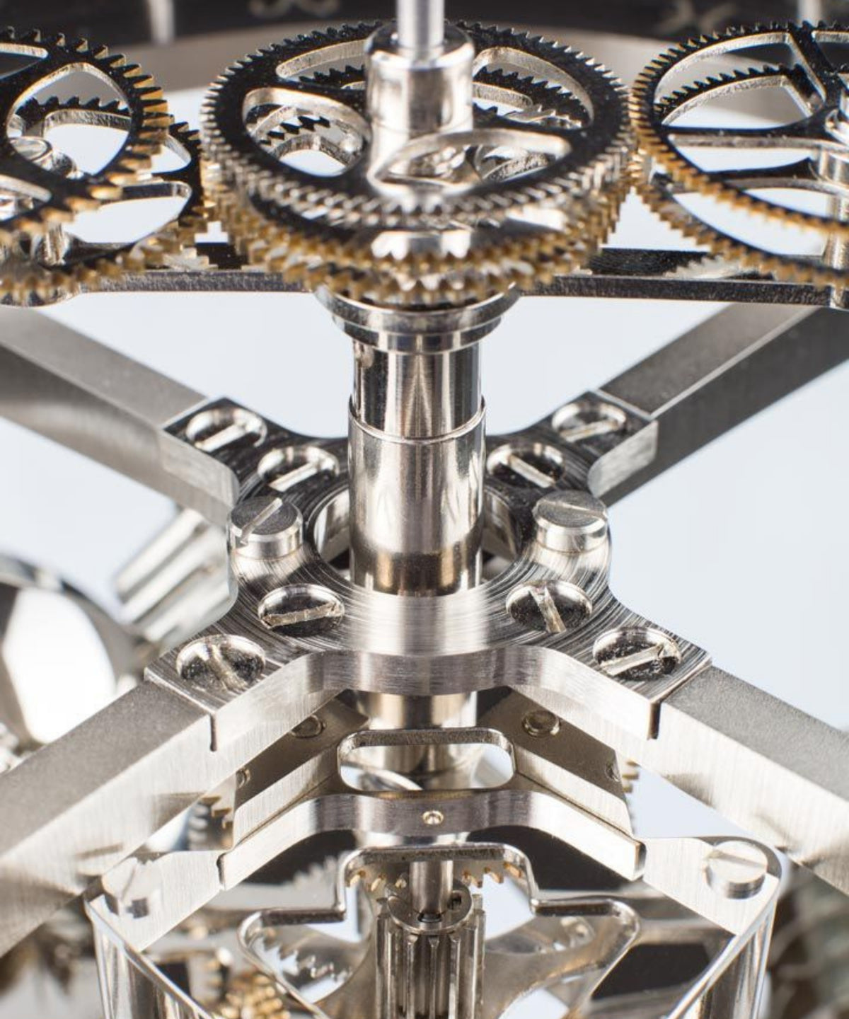 Handmade Tellurium IV Mechanical Clock Gears zoom