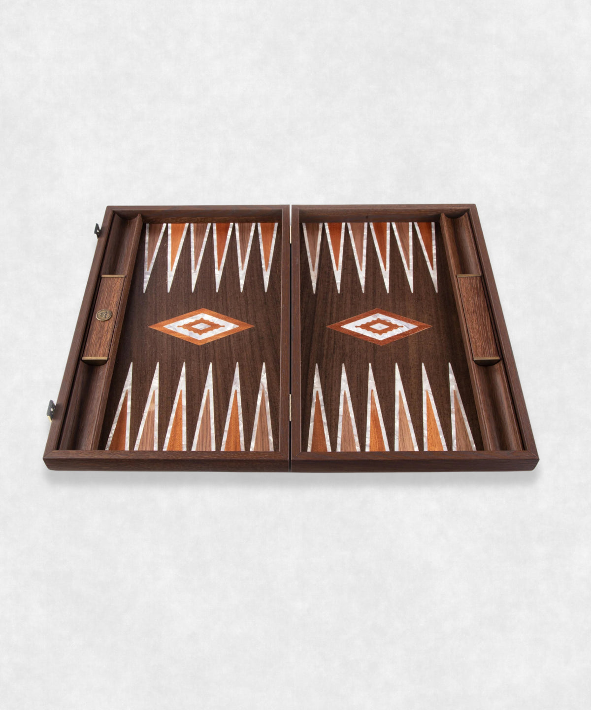 California Walnut burl Backgammon open overview