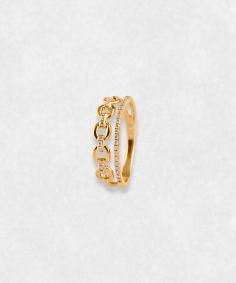 Crown Ring, Gold 18k and Natural diamonds