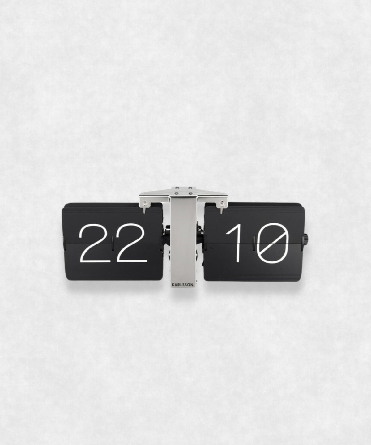 Flip clock Black and Silver