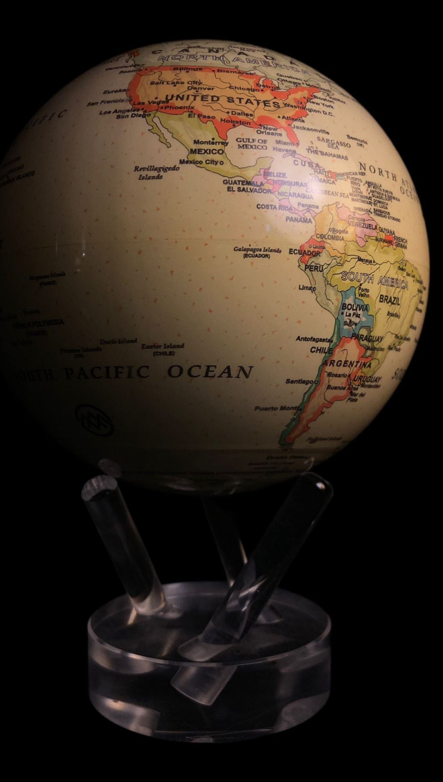 Globe Map dark background