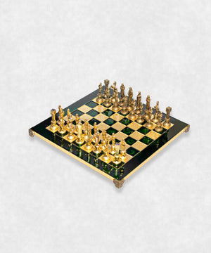 Handmade Luxury Chess Renaissance Bronze And Brass Side view