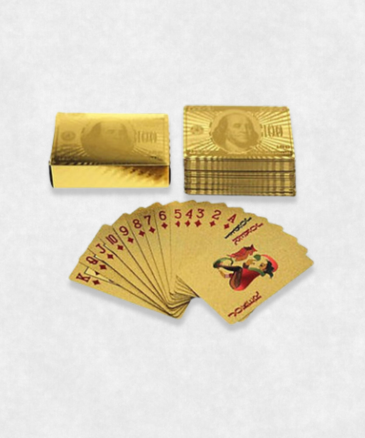 US Dollar Gold Playing Cards