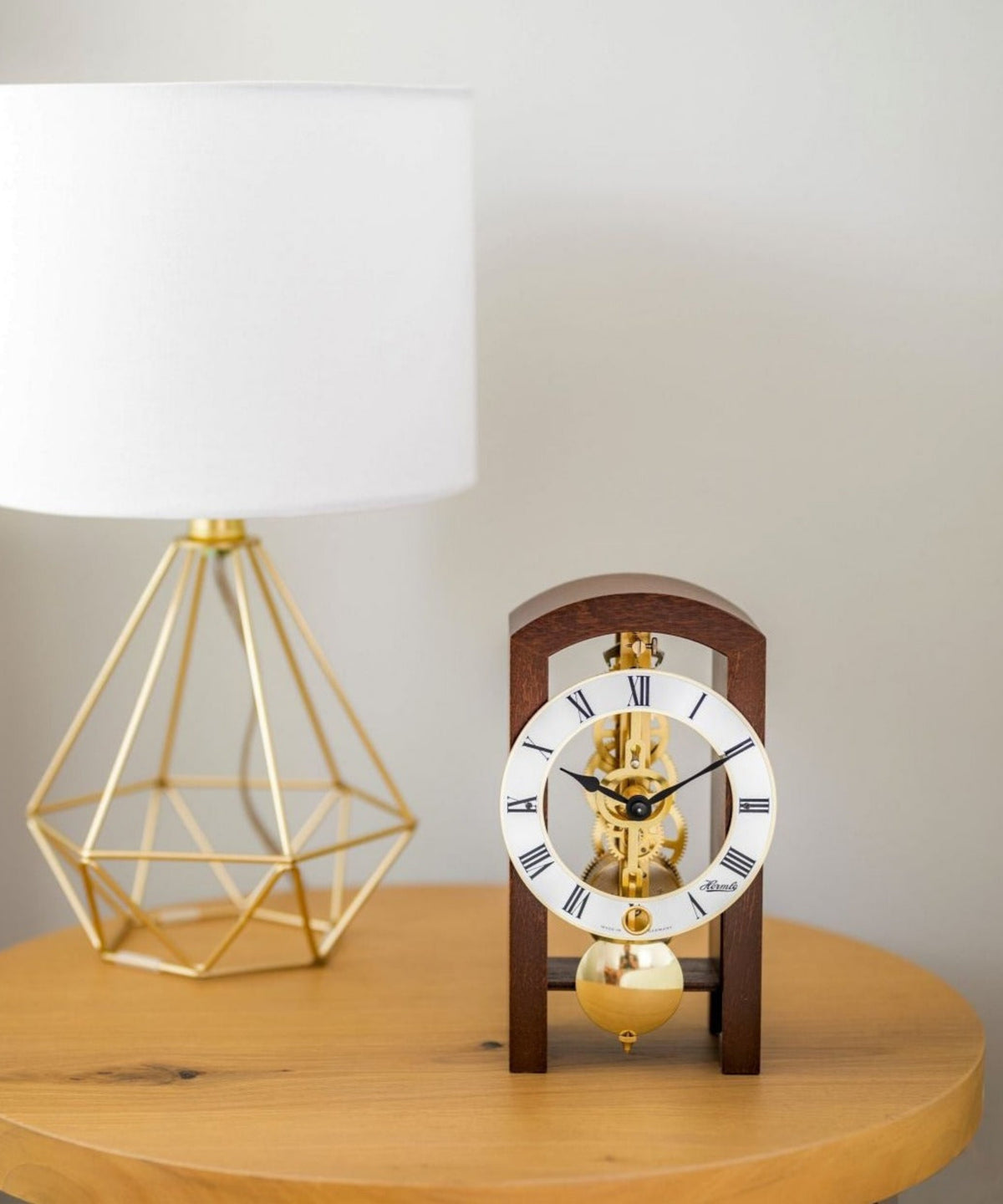 Wooden Mechanical Table Clock Interior Design